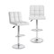 Modern Bar Stools Set of 2 with Back Support, Heavy-Duty Metal Base, Footrest, and Adjustable Height